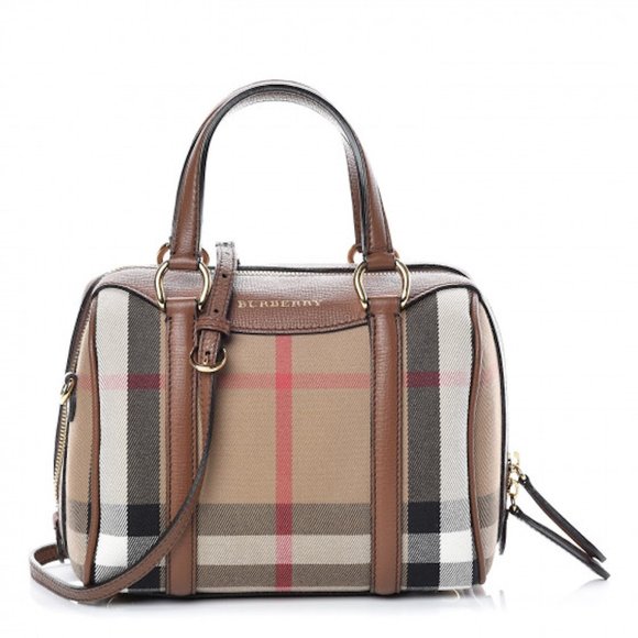 NWT BURBERRY HOUSE CHECK DERBY ALCHESTER BOWLING TOTE BAG SATCHEL - Picture 1 of 11